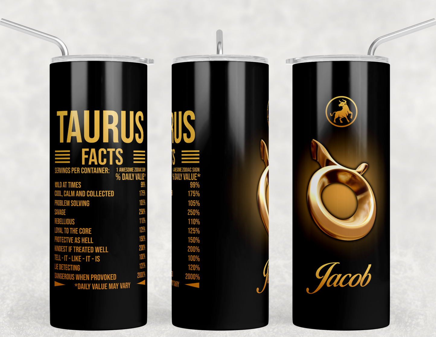 Zodiac Nutrition Fact Tumblers